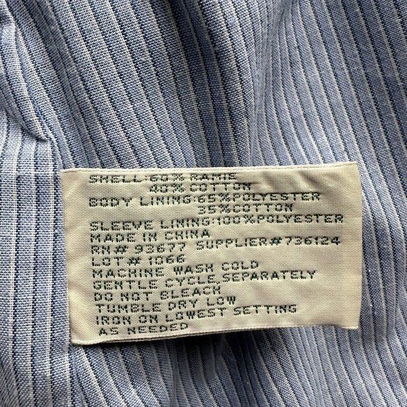 St Johns Bay Jacket Womens Large Denim Flannel Lined *Linning Rip* Pockets Vtg - Picture 12 of 13